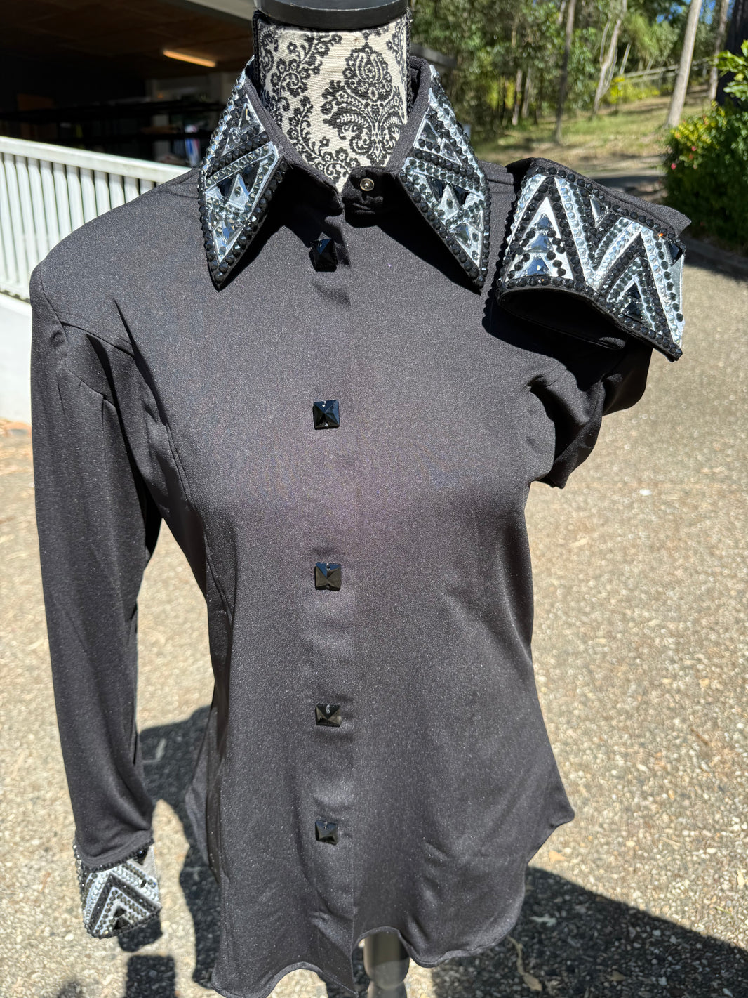 Bling Show Shirt - Black/Silver