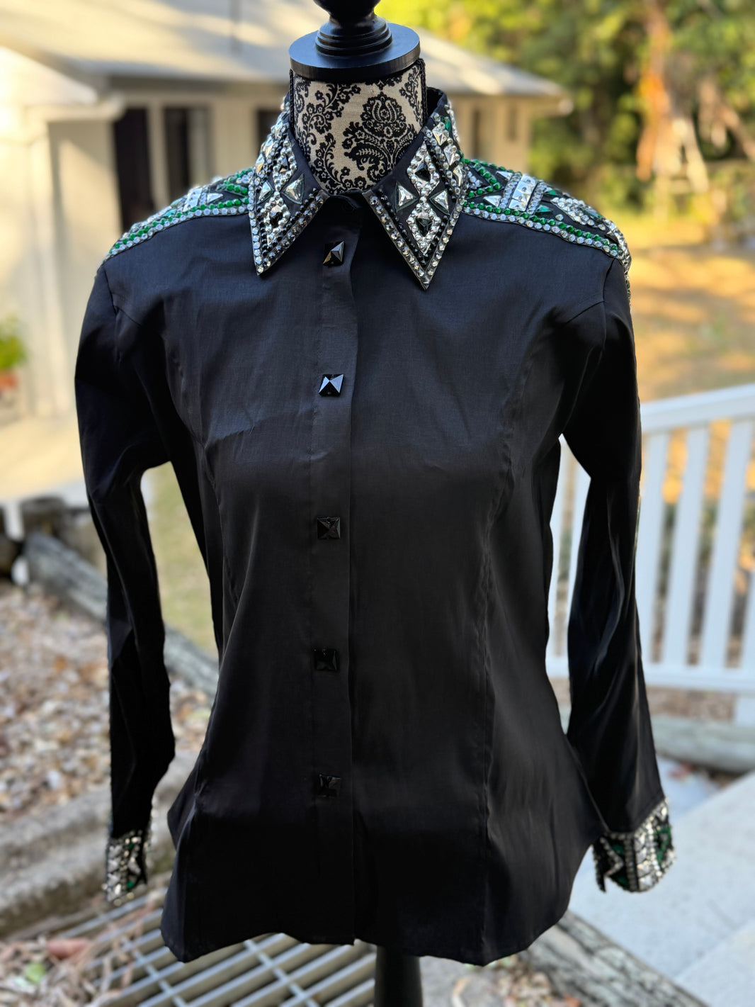 Bling Show Shirt - Black Taffeta