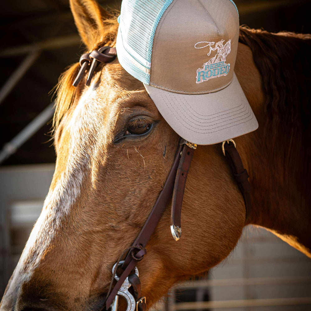 RR Trucker Cap - Ponytail Blue & Beige