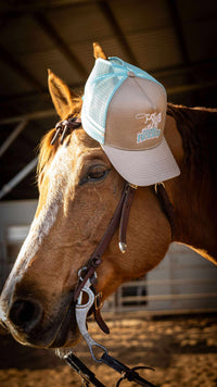 RR Trucker Cap - Ponytail Blue & Beige