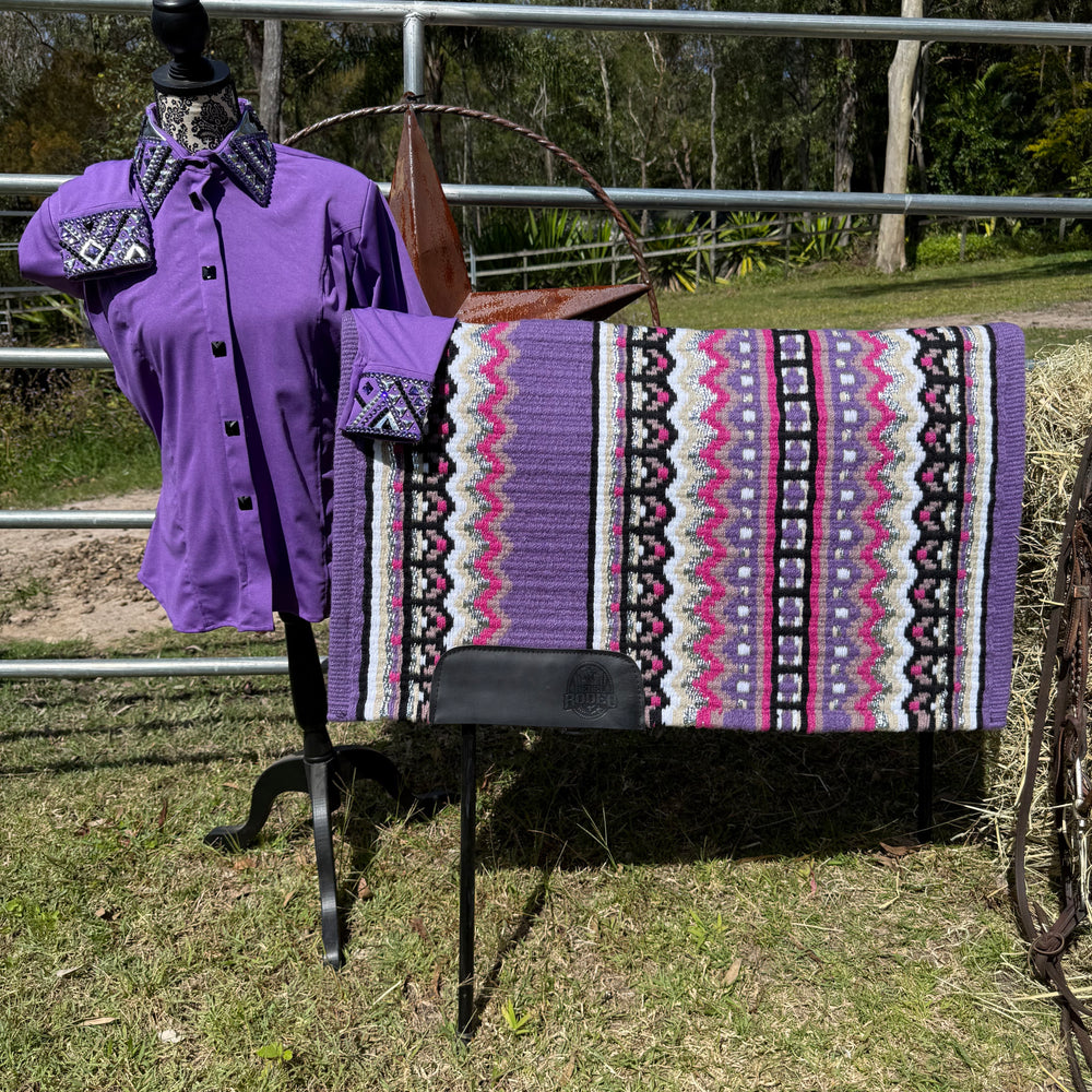 Bling Show Shirt - Purple Silver