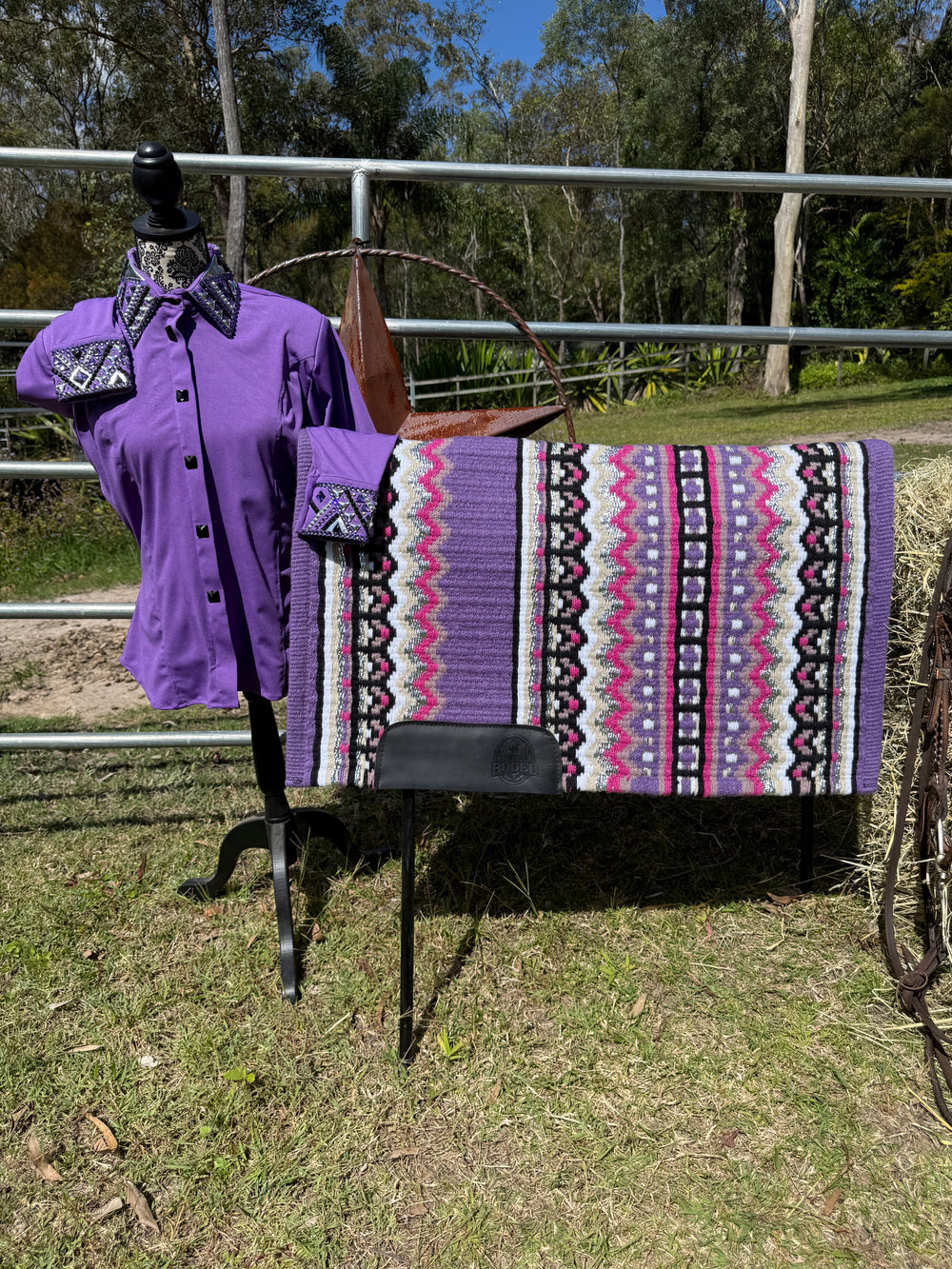 Bling Show Shirt - Purple Silver