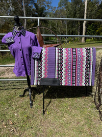 Bling Show Shirt - Purple Silver