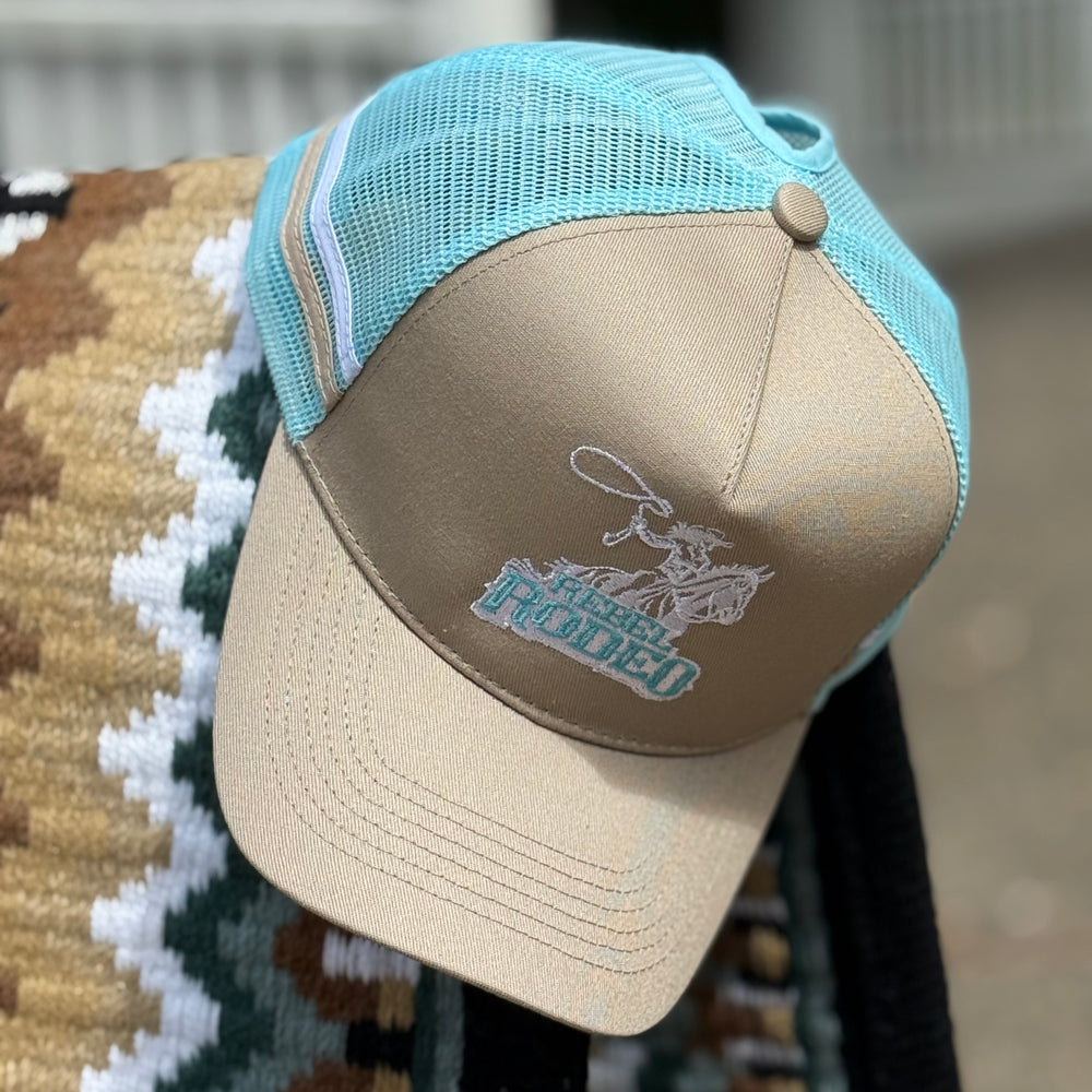 RR Trucker Cap - Ponytail Blue & Beige
