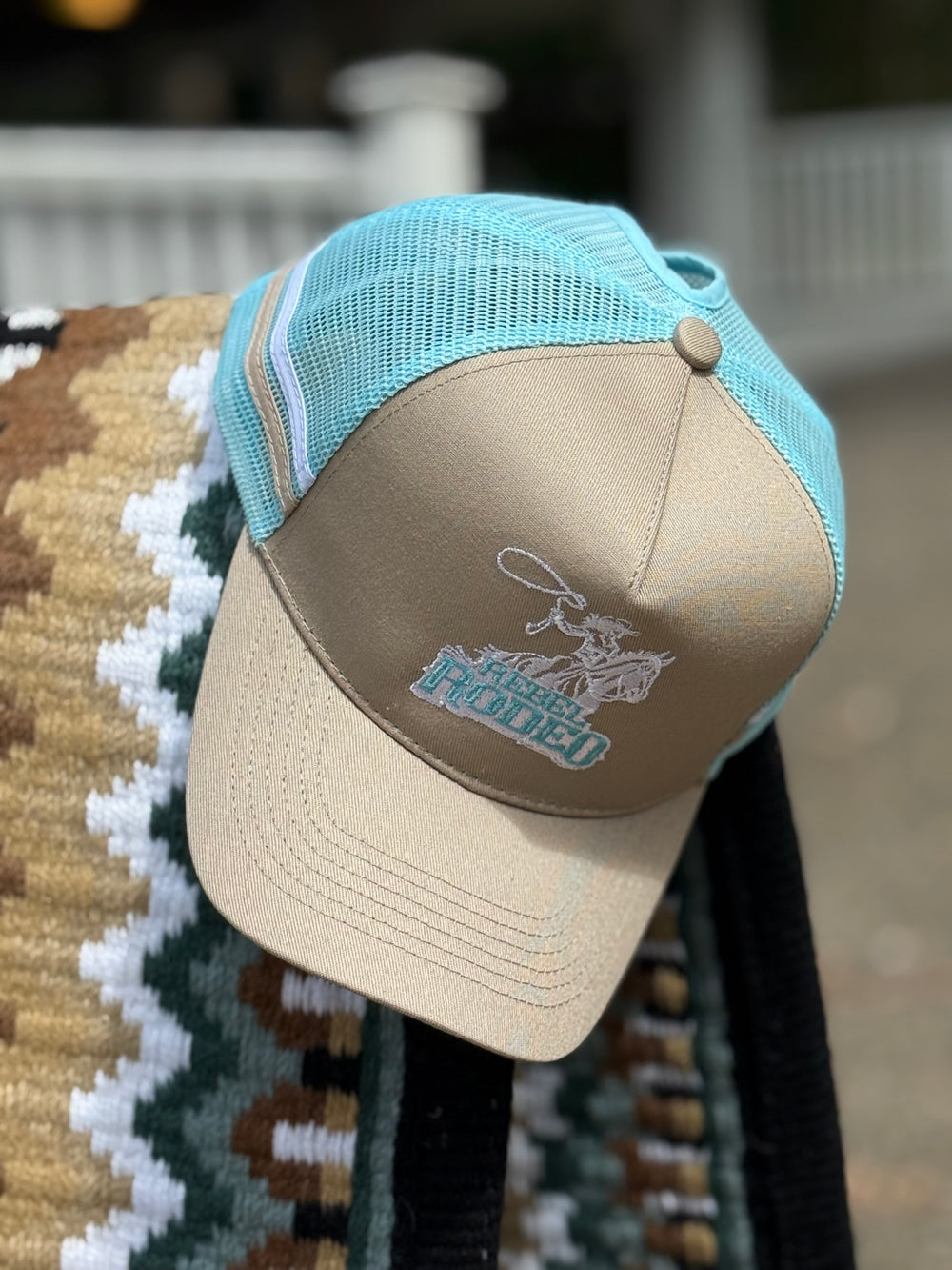 RR Trucker Cap - Ponytail Blue & Beige