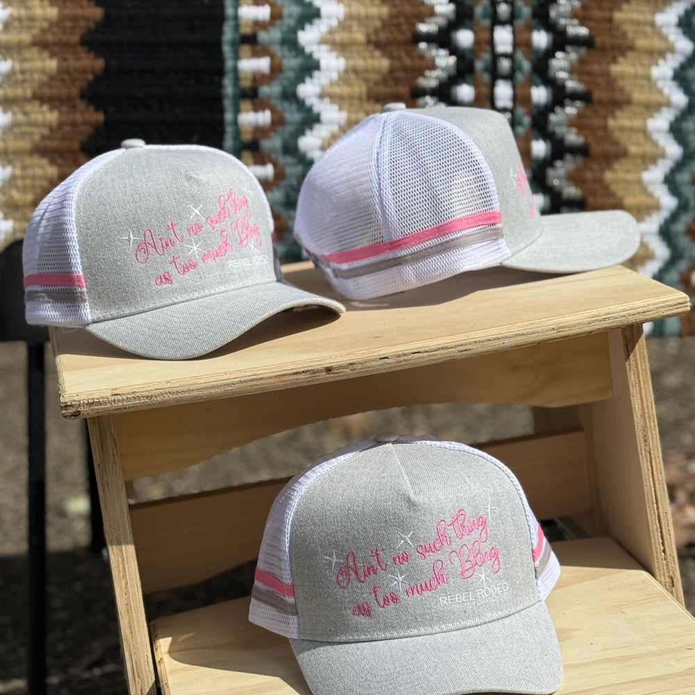 RR Trucker Cap - Motto Pink Grey