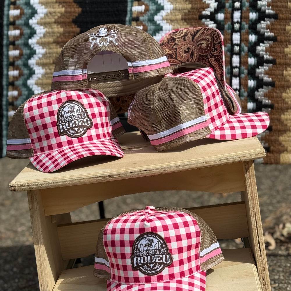 RR Trucker Cap - Waterproof Pink Check