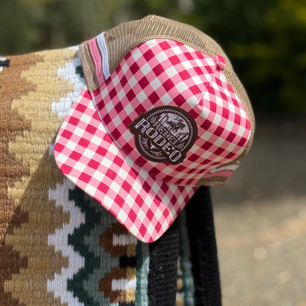 RR Trucker Cap - Waterproof Pink Check