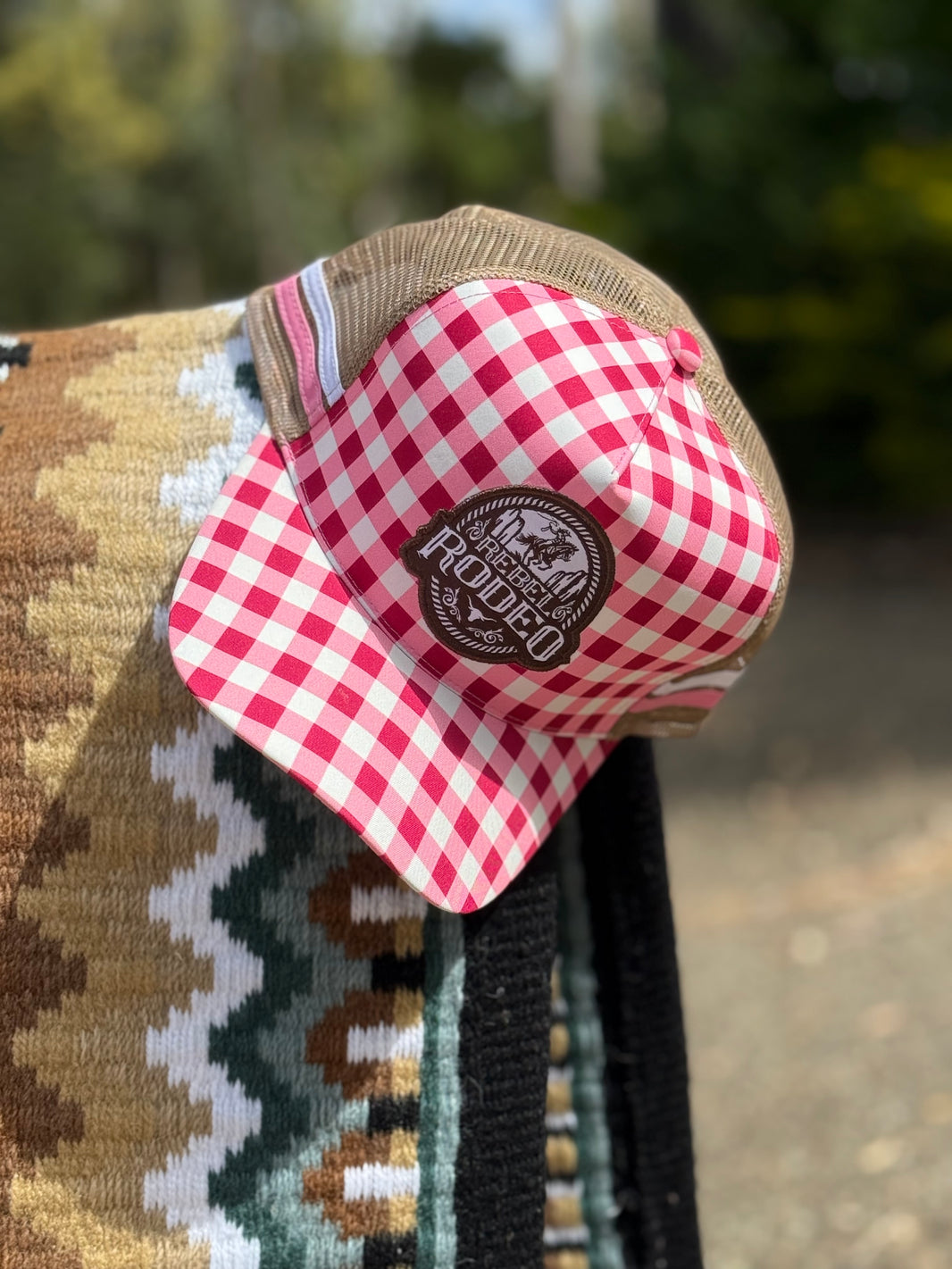 image RR Trucker Cap - Waterproof Pink Check