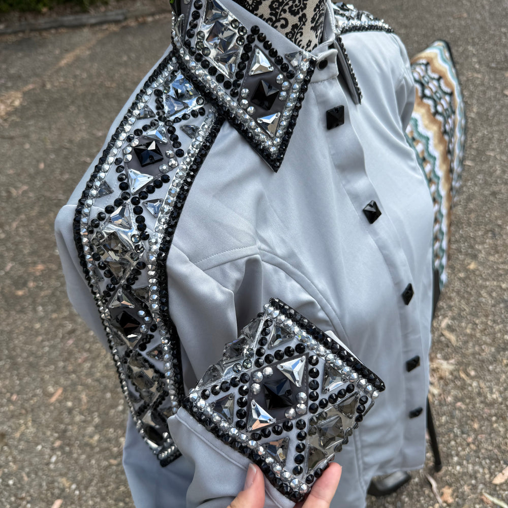 Bling Show Shirt - Silver Black