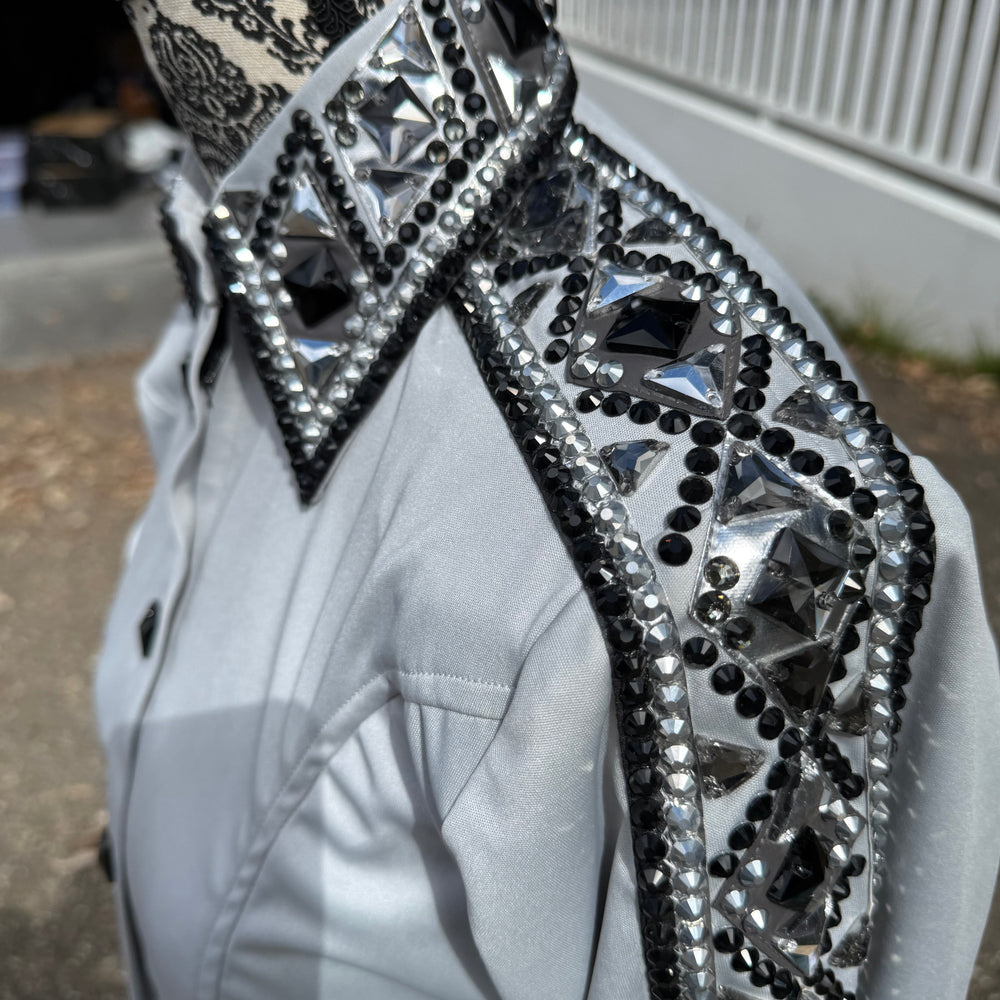 Bling Show Shirt - Silver Black