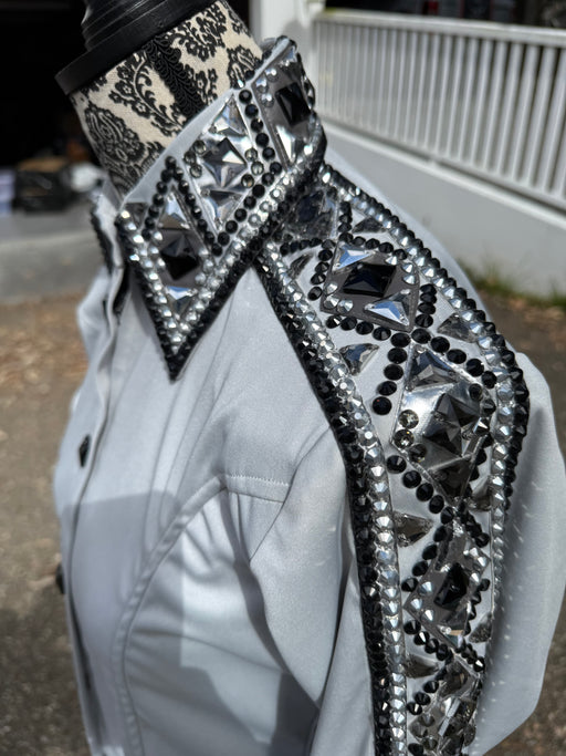 Bling Show Shirt - Silver Black