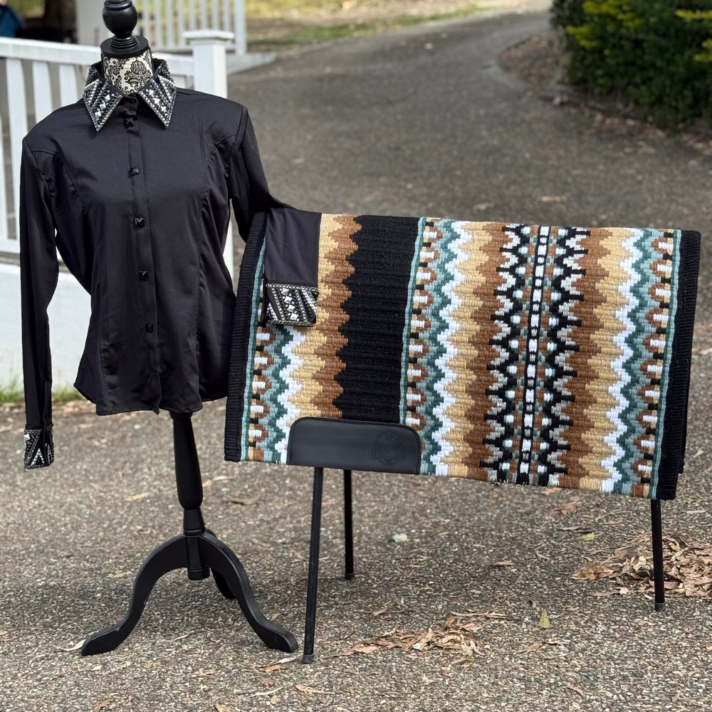 Bling Show Shirt - Black Silver