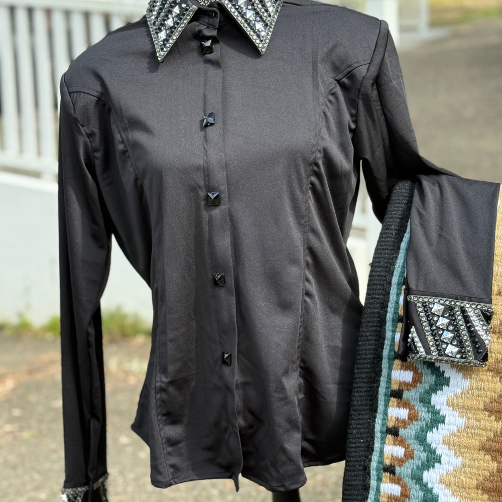 Bling Show Shirt - Black Silver