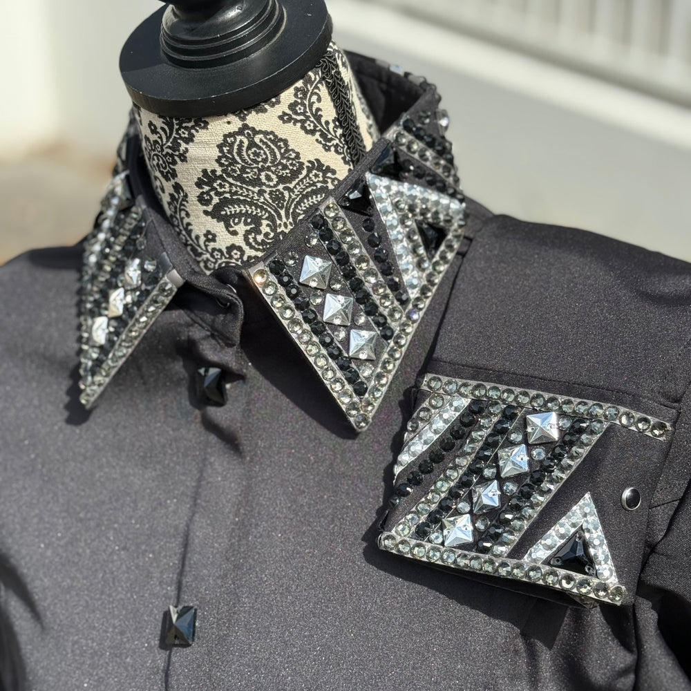 Bling Show Shirt - Black Silver