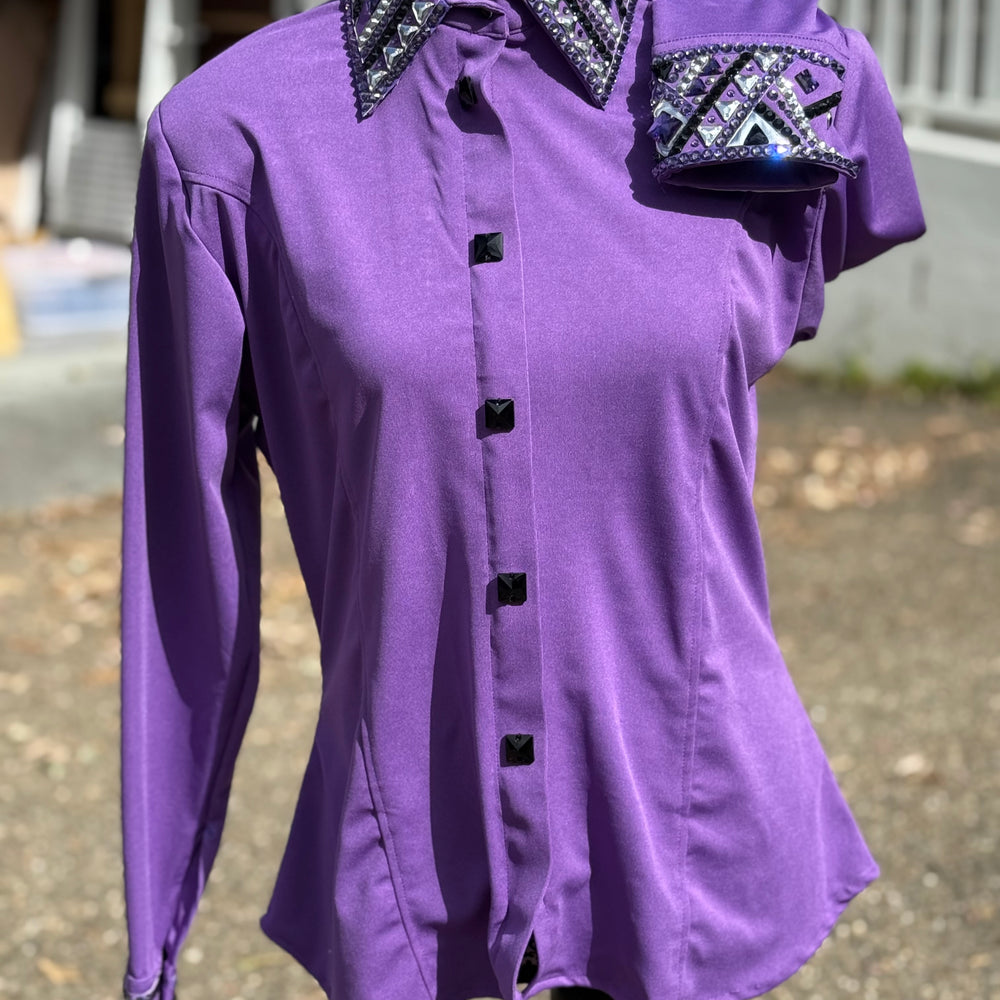 Bling Show Shirt - Purple Silver