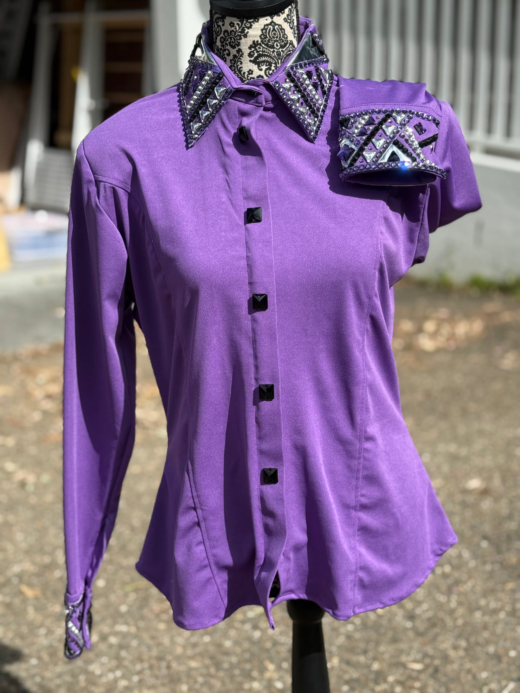 Bling Show Shirt - Purple Silver