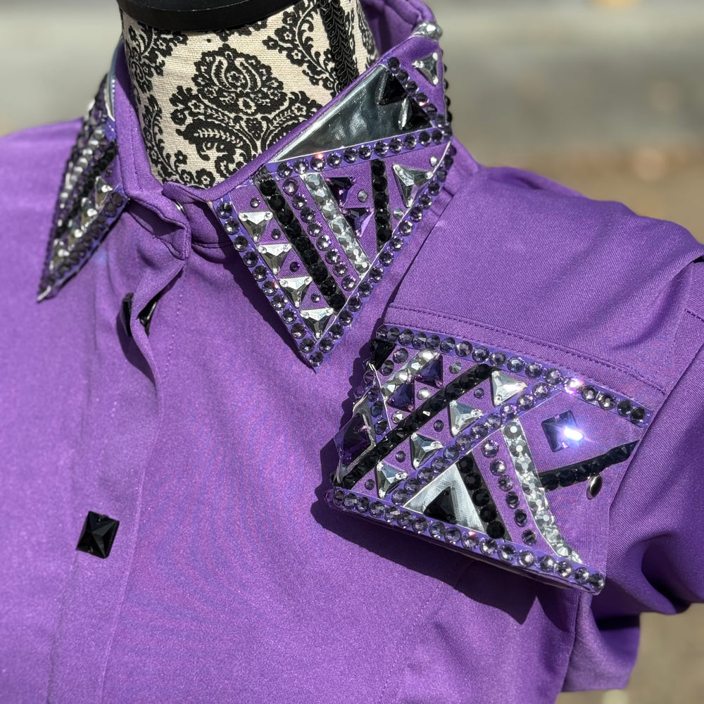 Bling Show Shirt - Purple Silver