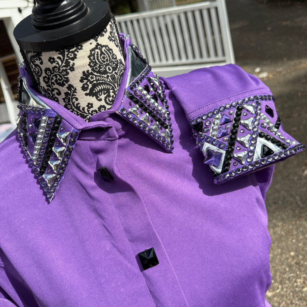 Bling Show Shirt - Purple Silver