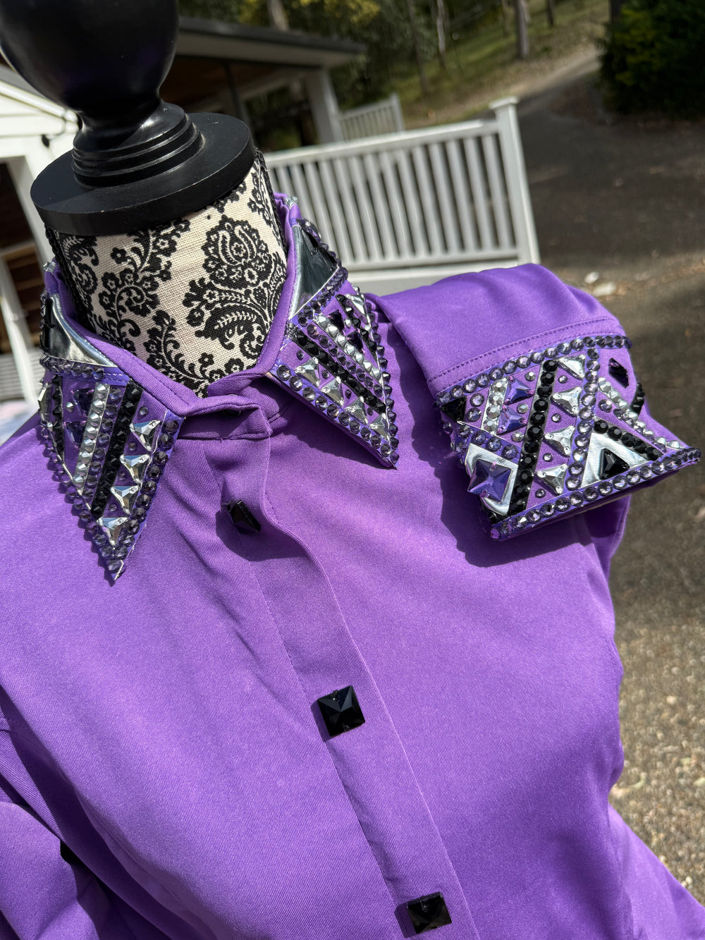 Bling Show Shirt - Purple Silver