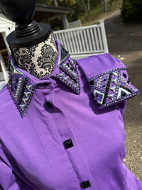 Bling Show Shirt - Purple Silver