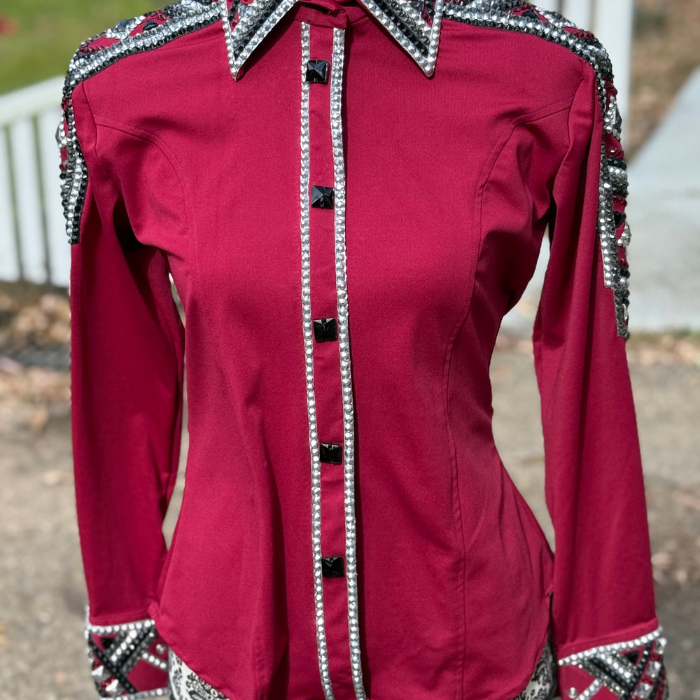 Bling Show Shirt - Burgundy