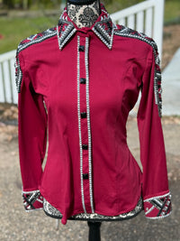 Bling Show Shirt - Burgundy