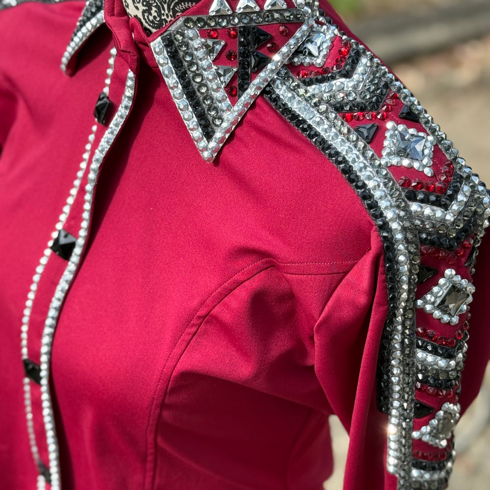 Bling Show Shirt - Burgundy