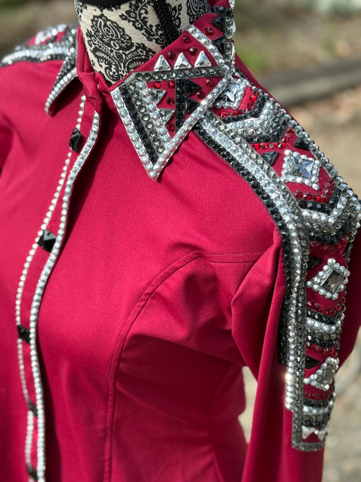 Bling Show Shirt - Burgundy