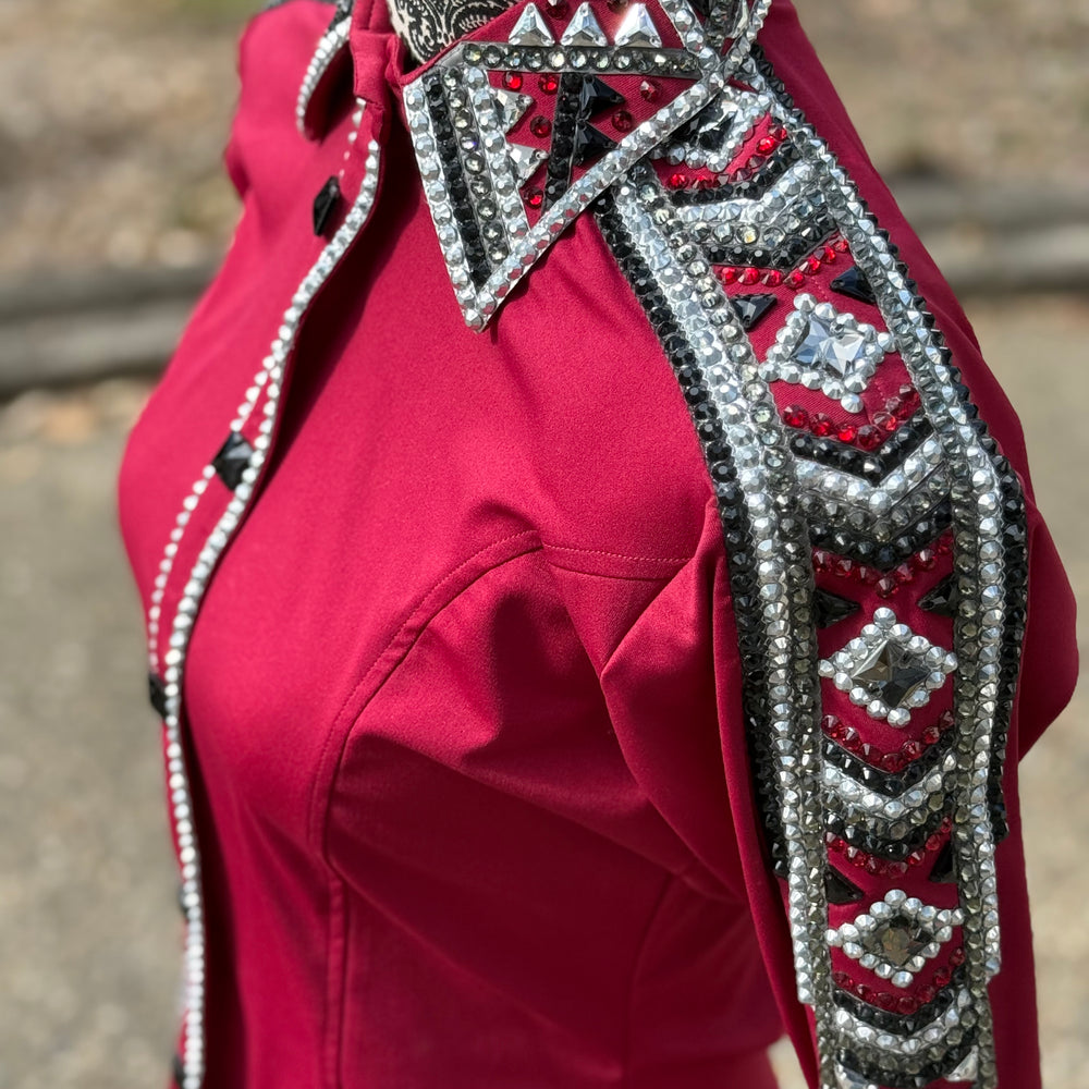 Bling Show Shirt - Burgundy