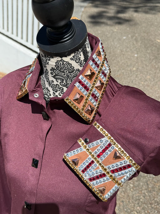 Bling Show Shirt - Burgundy