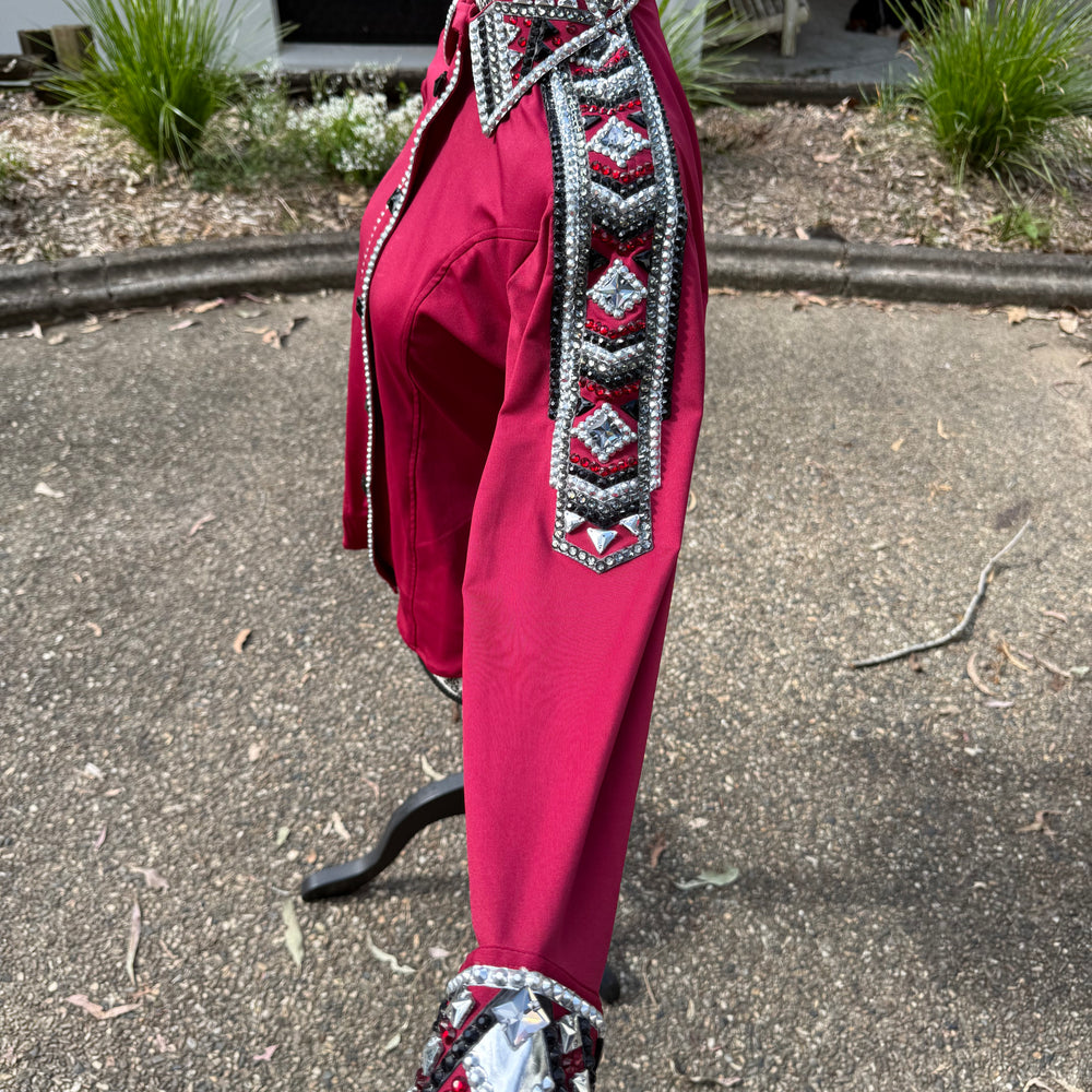 Bling Show Shirt - Burgundy