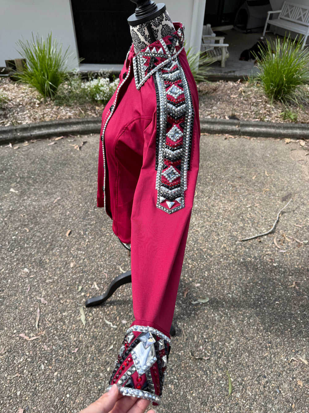 Bling Show Shirt - Burgundy