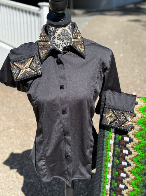 Bling Show Shirt - Black/Gold