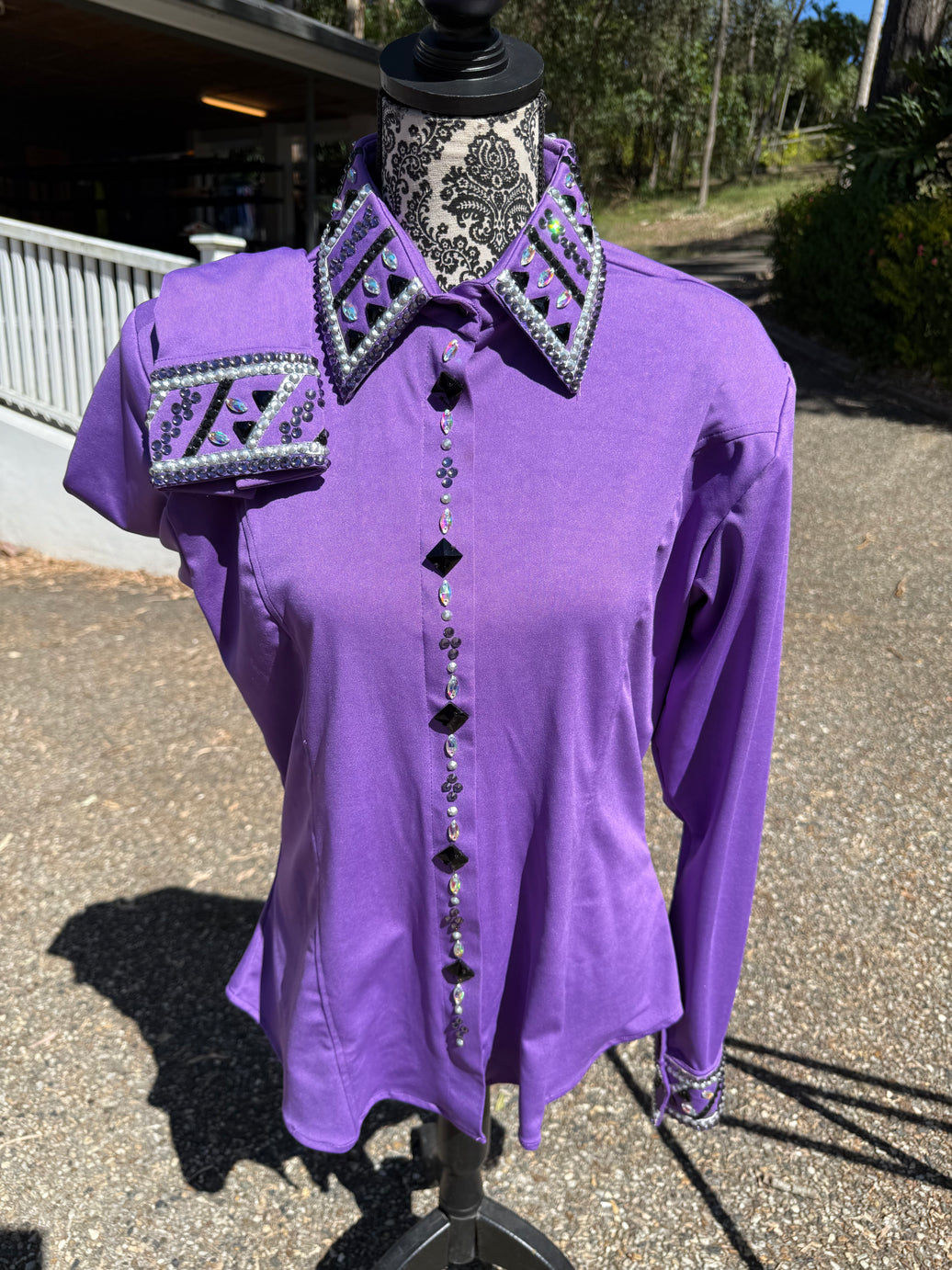 Bling Show Shirt - Purple Lycra