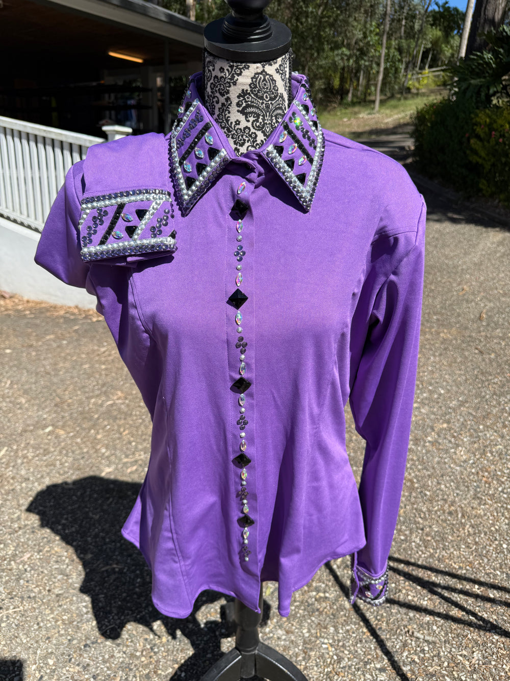 Bling Show Shirt - Purple Lycra