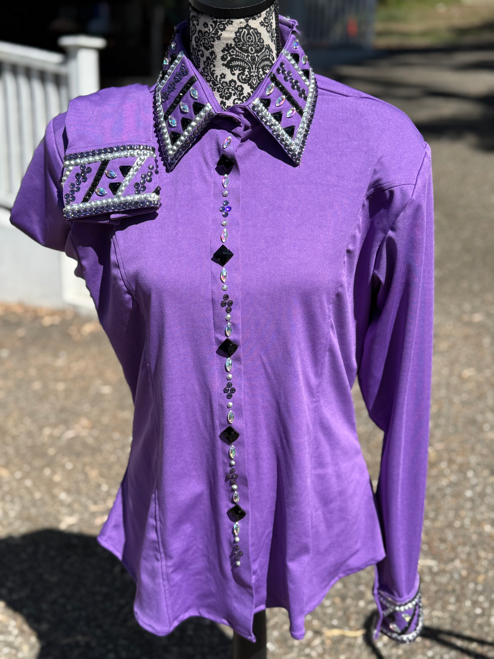 Bling Show Shirt - Purple Lycra