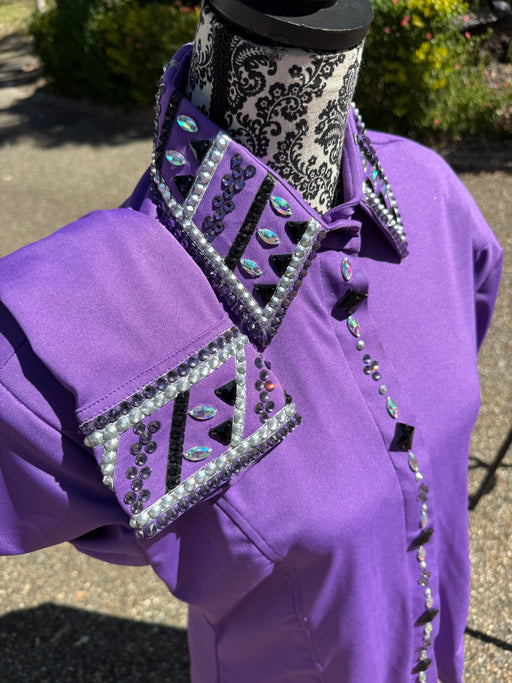 Bling Show Shirt - Purple Lycra