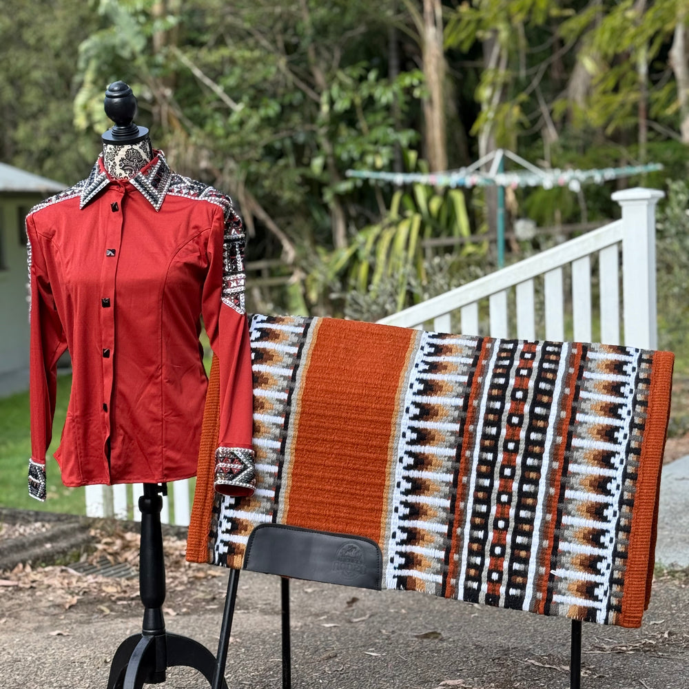 Bling Show Shirt - Rust