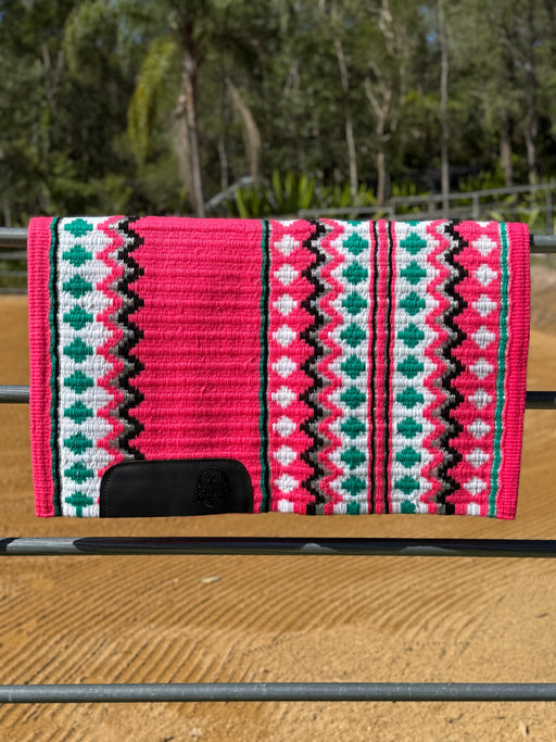 Show Pad - Bling Hot Coral Green Silver