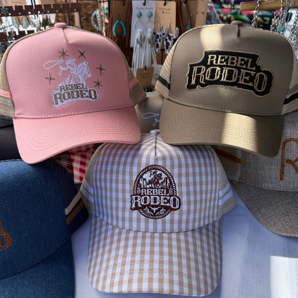 RR Trucker Cap - Beige Gingham