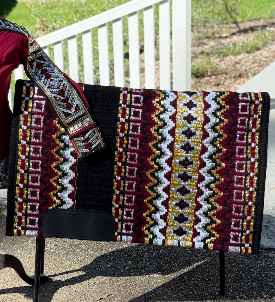 Show Pad - Bling Burgundy Gold Silver