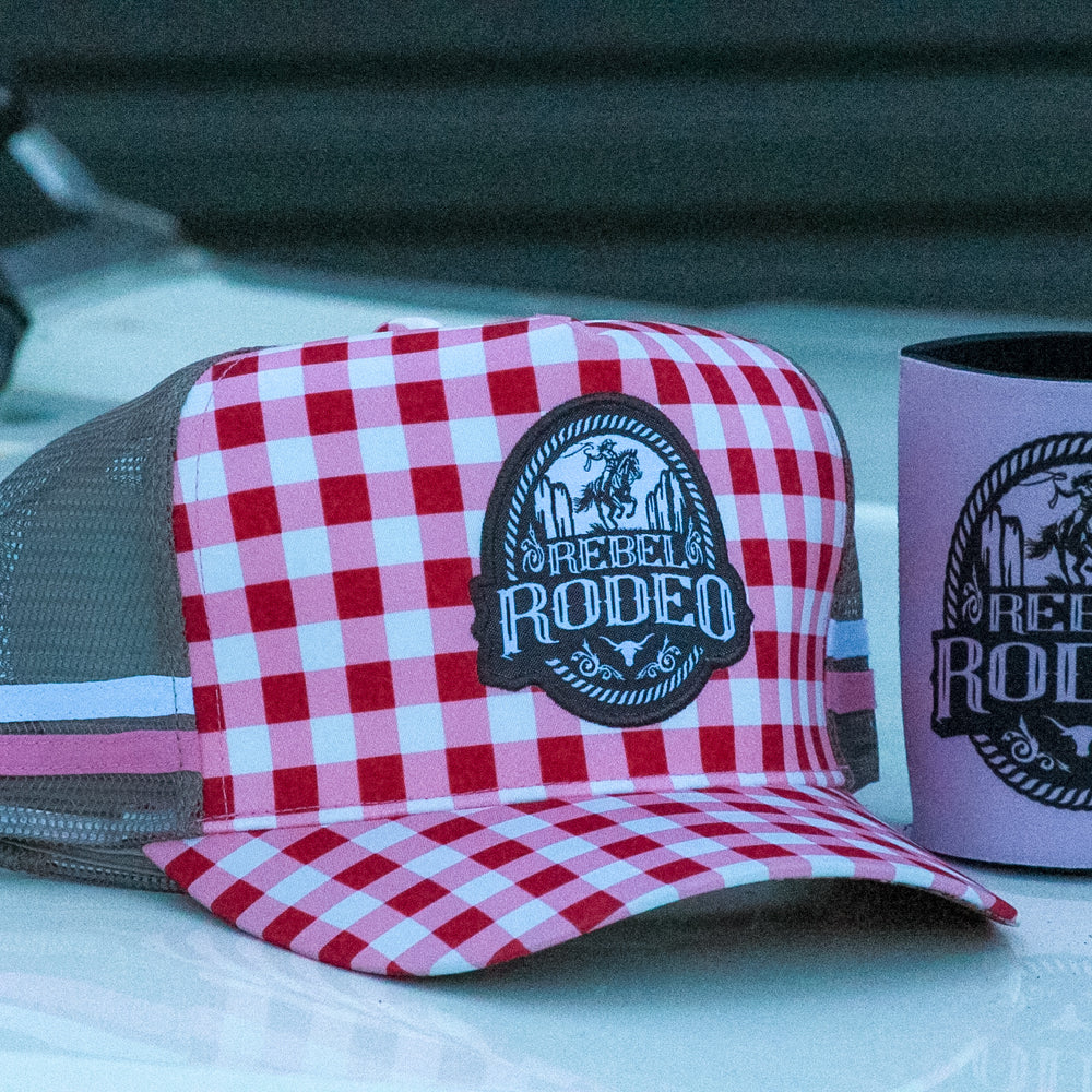RR Trucker Cap - Waterproof Pink Check