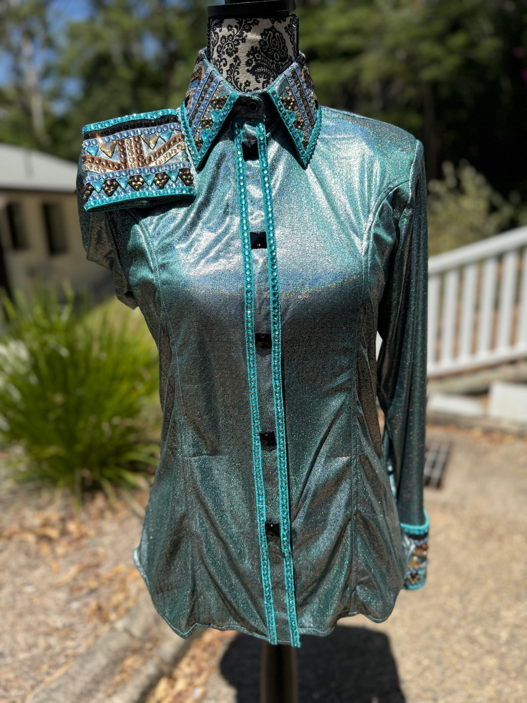 Turquoise Ultra Bling - Show Shirt