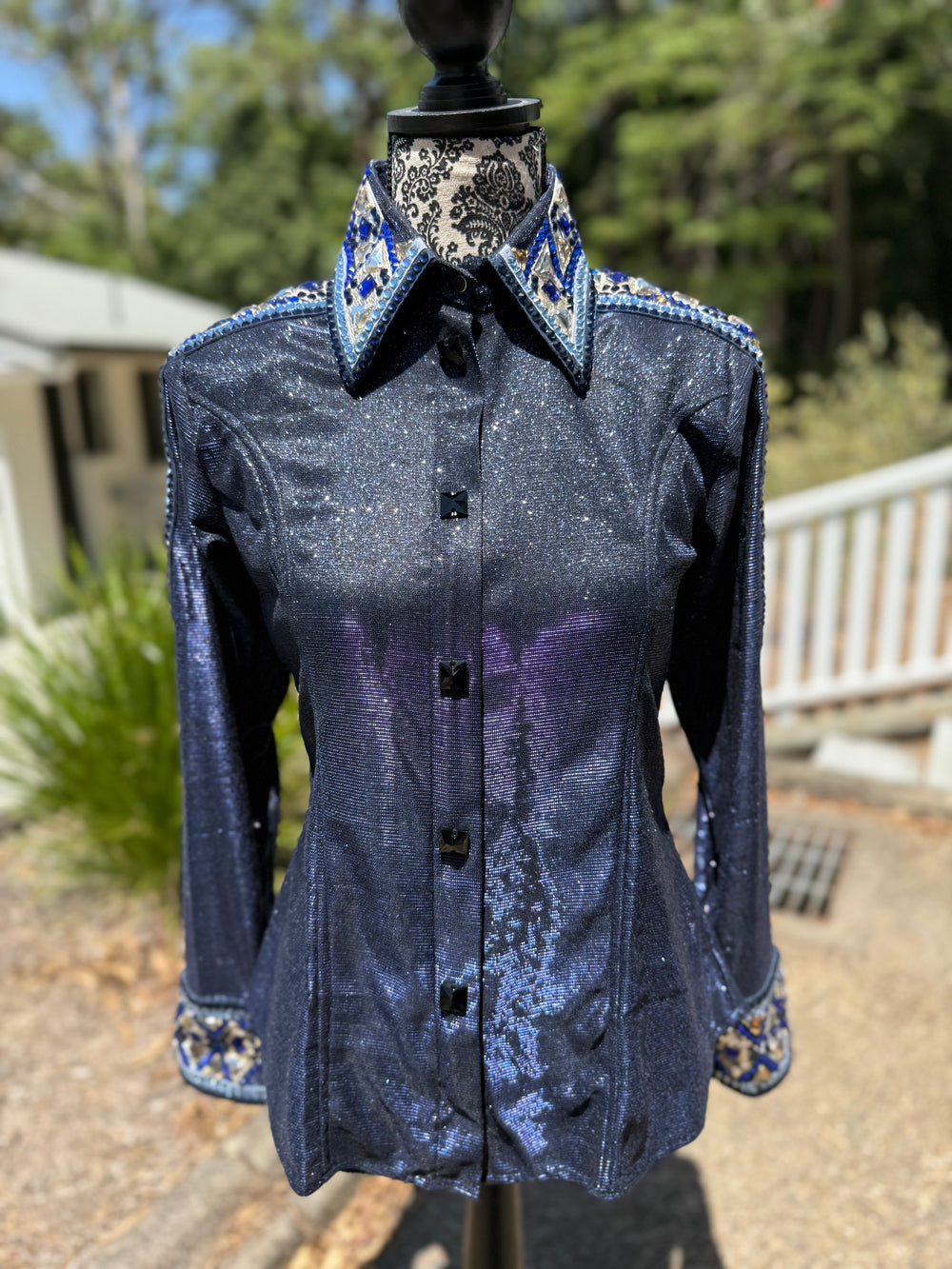 Midnight Navy Ultra Bling - Show Shirt