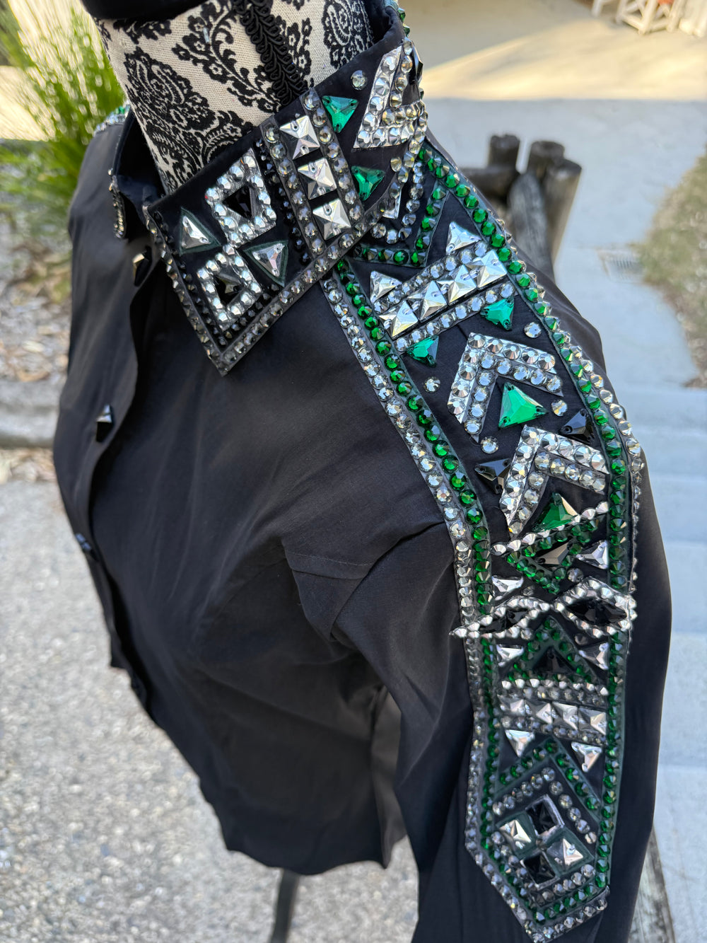 Bling Show Shirt - Black Taffeta