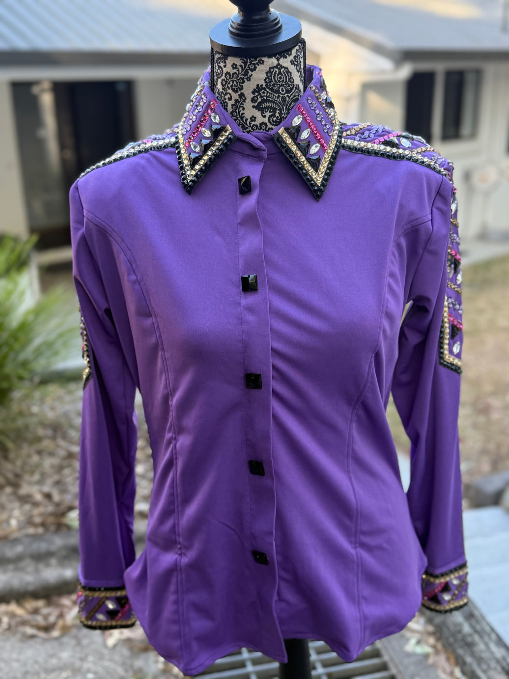 Bling Show Shirt - Purple Lycra
