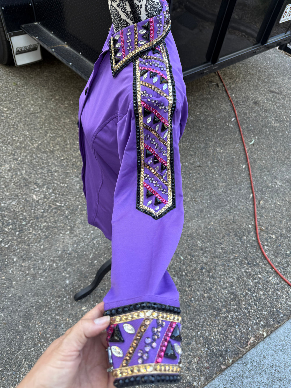 Bling Show Shirt - Purple Lycra