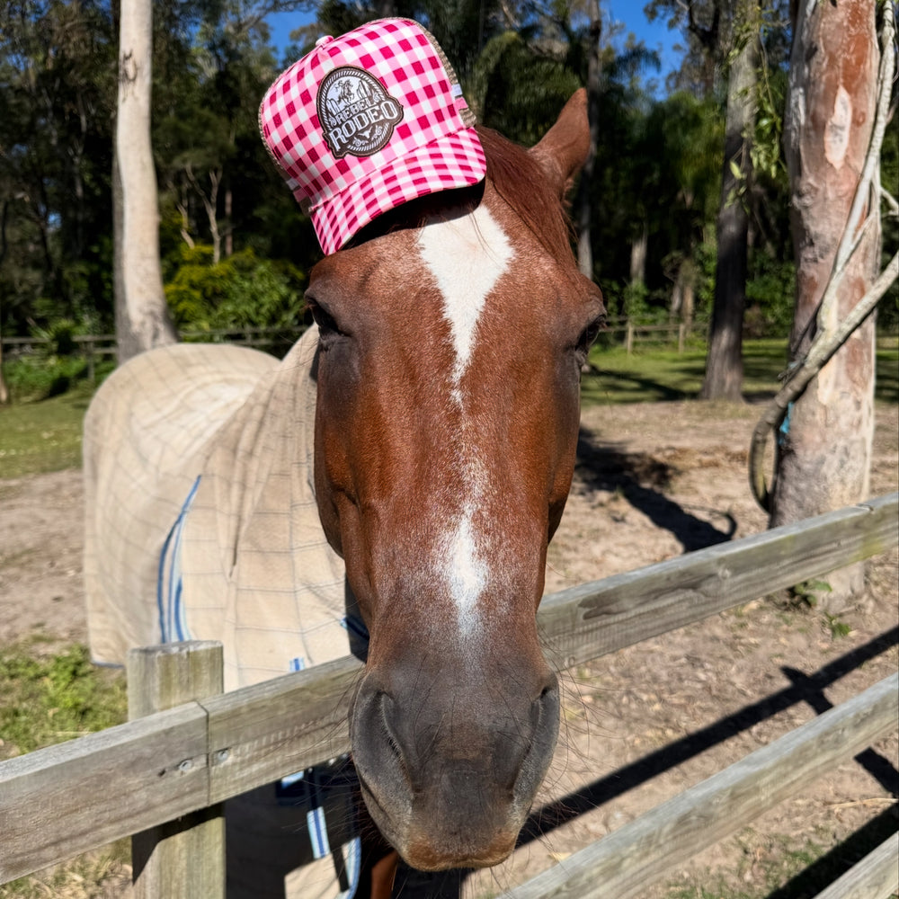 RR Trucker Cap - Waterproof Pink Check