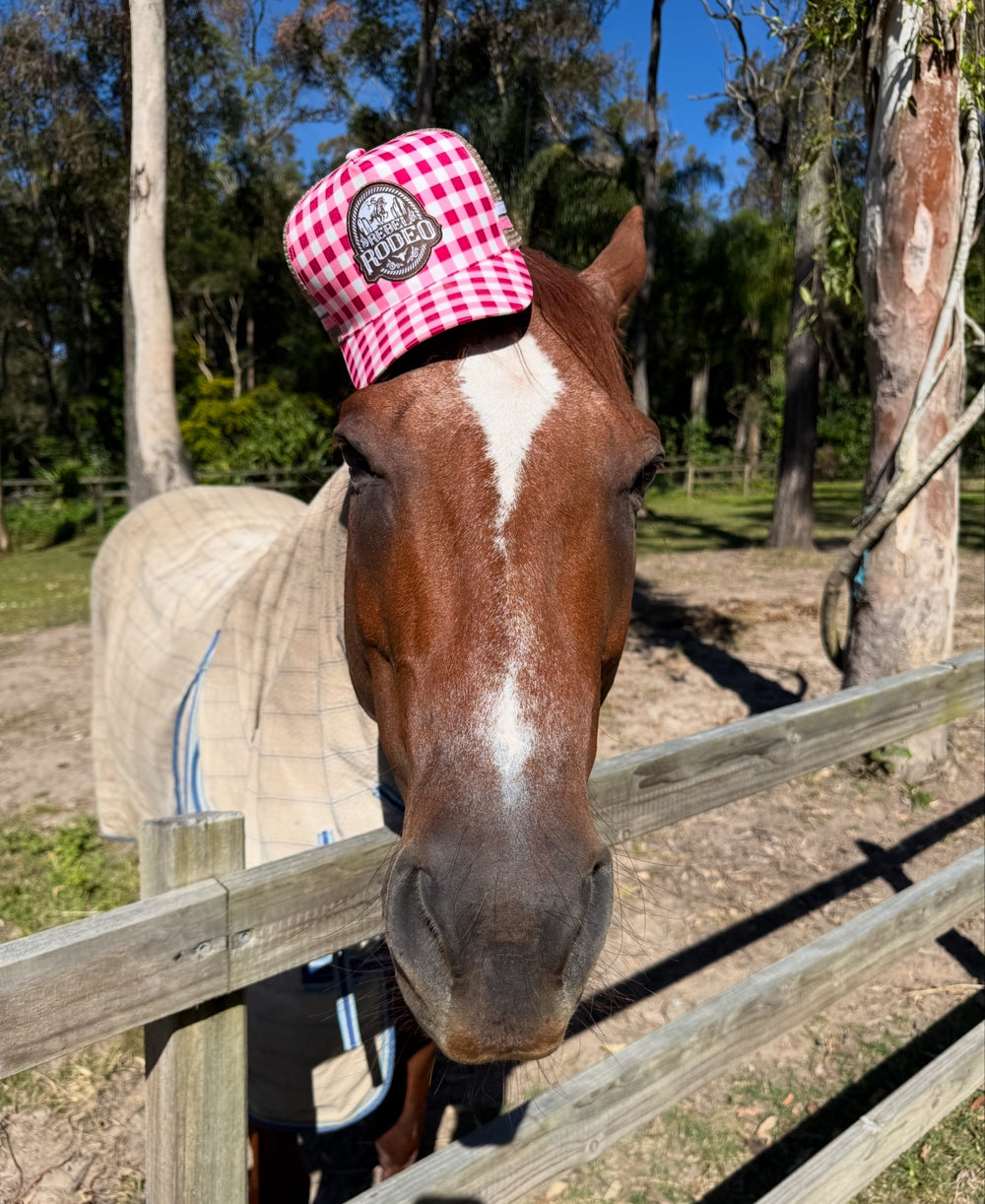 RR Trucker Cap - Waterproof Pink Check